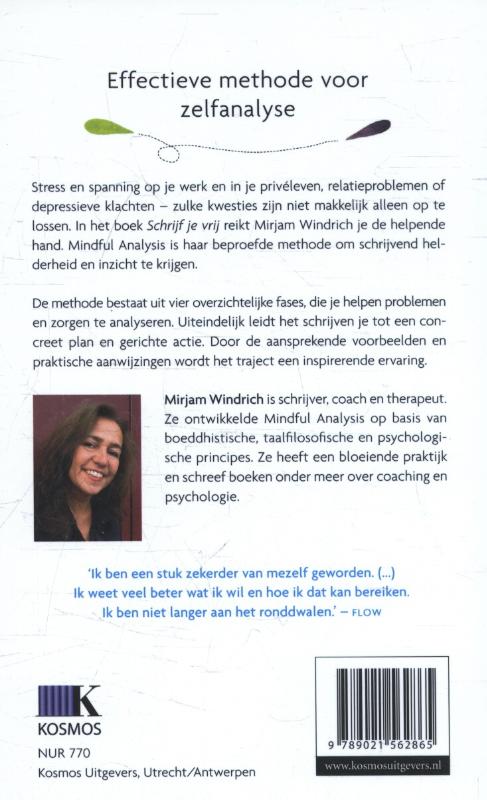 Achterkant van Schrijf je vrij