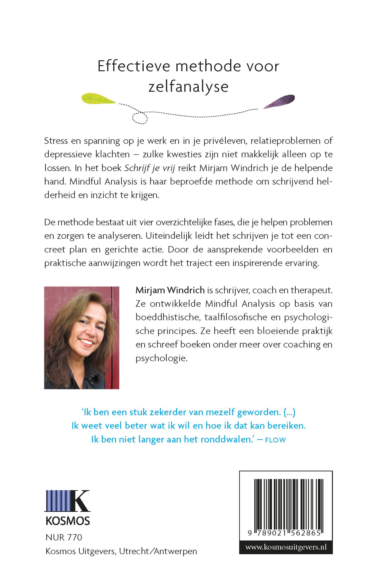 Achterkant van Schrijf je vrij