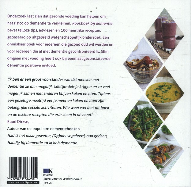 Achterkant van Kookboek bij dementie