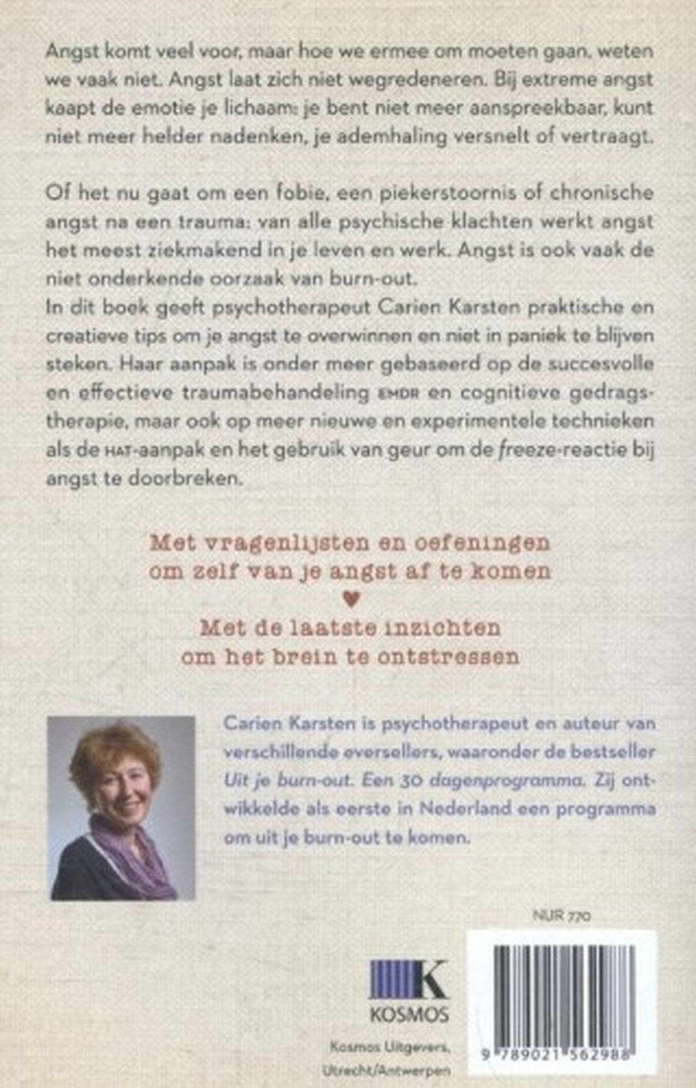 Achterkant van Uit je angst, in je kracht