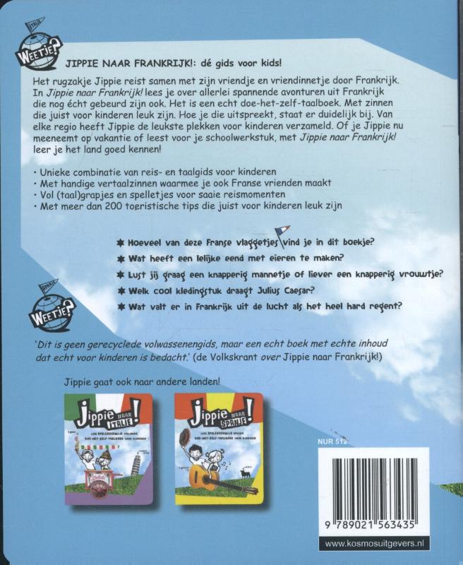 Achterkant van Jippie naar Frankrijk!