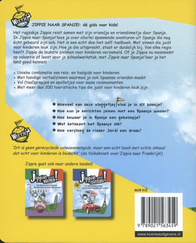 Achterkant van Jippie naar Spanje!
