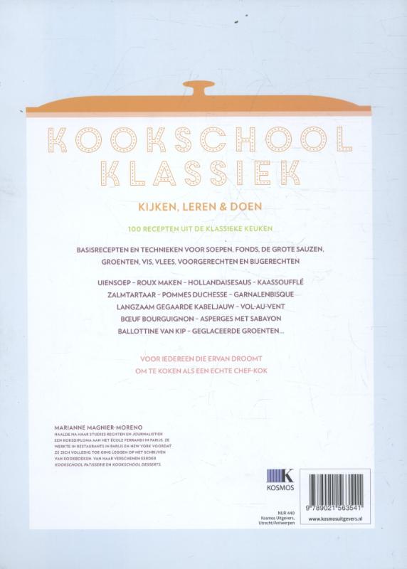 Achterkant van Kookschool klassiek