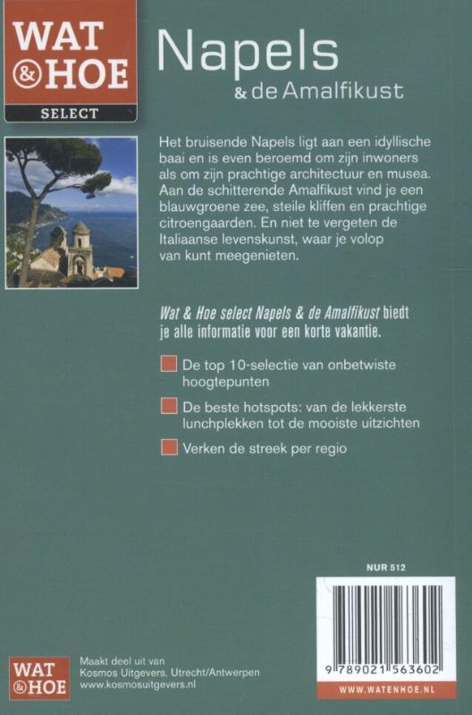 Achterkant van Napels en de Amalfikust
