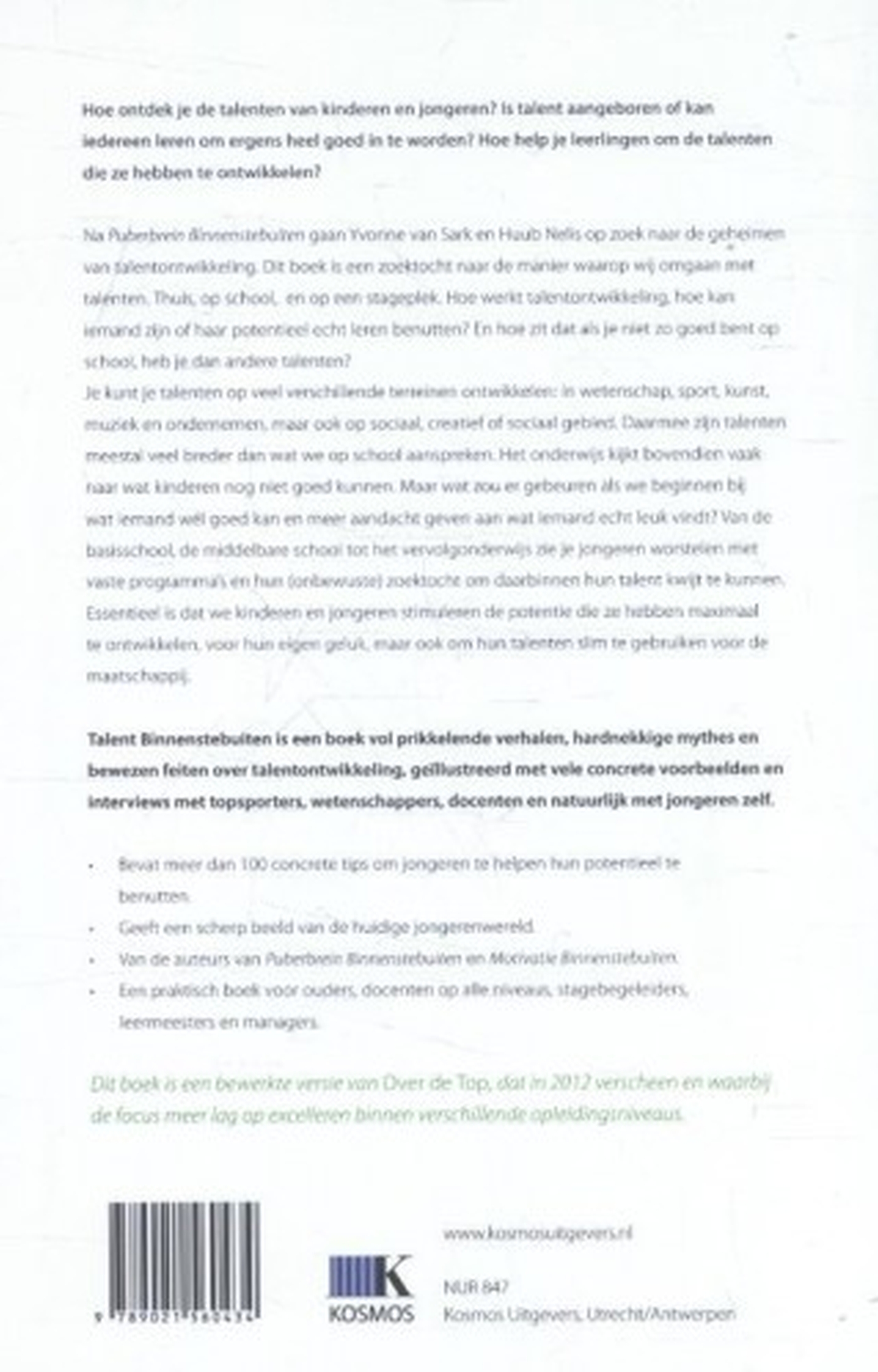 Achterkant van Talent binnenstebuiten