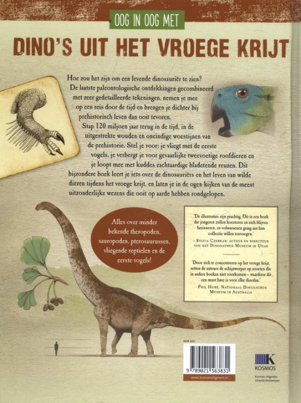Achterkant van Oog in oog met uitzonderlijke dino's