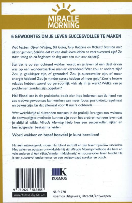 Achterkant van Miracle Morning