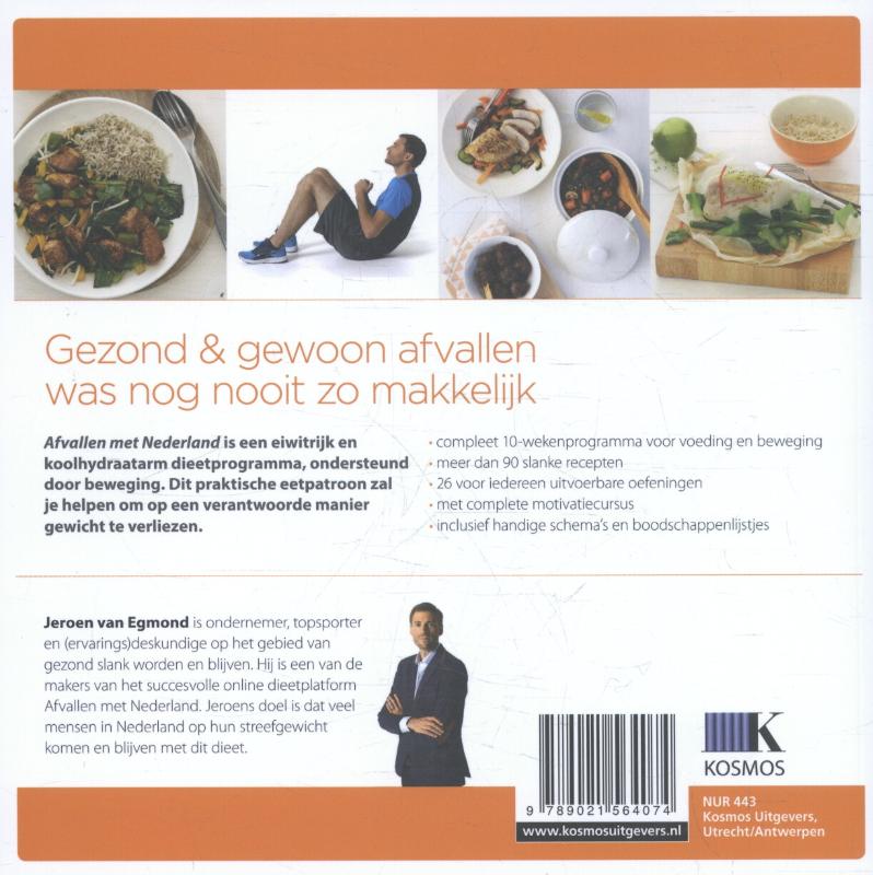 Achterkant van Afvallen met Nederland