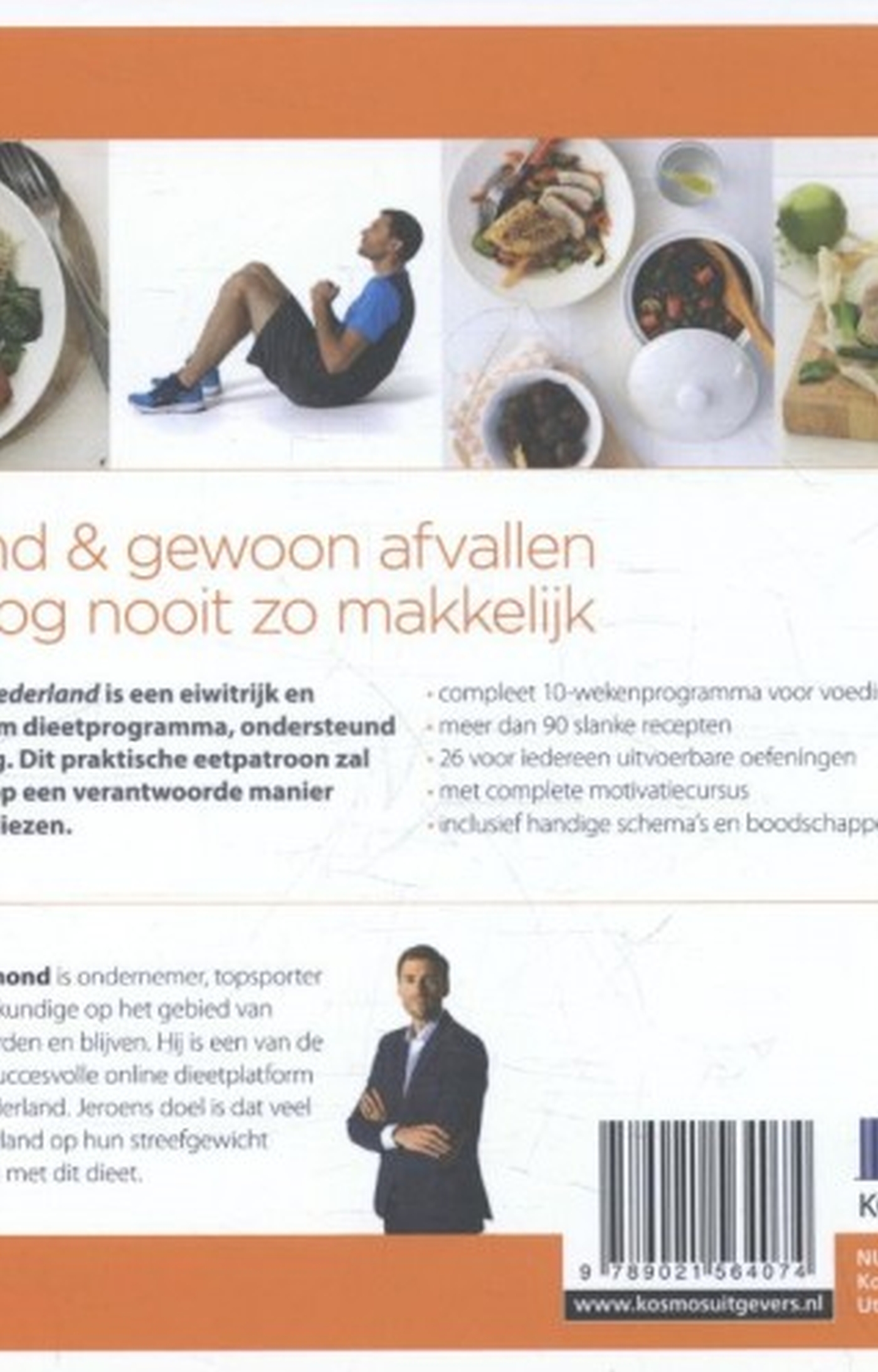 Achterkant van Afvallen met Nederland