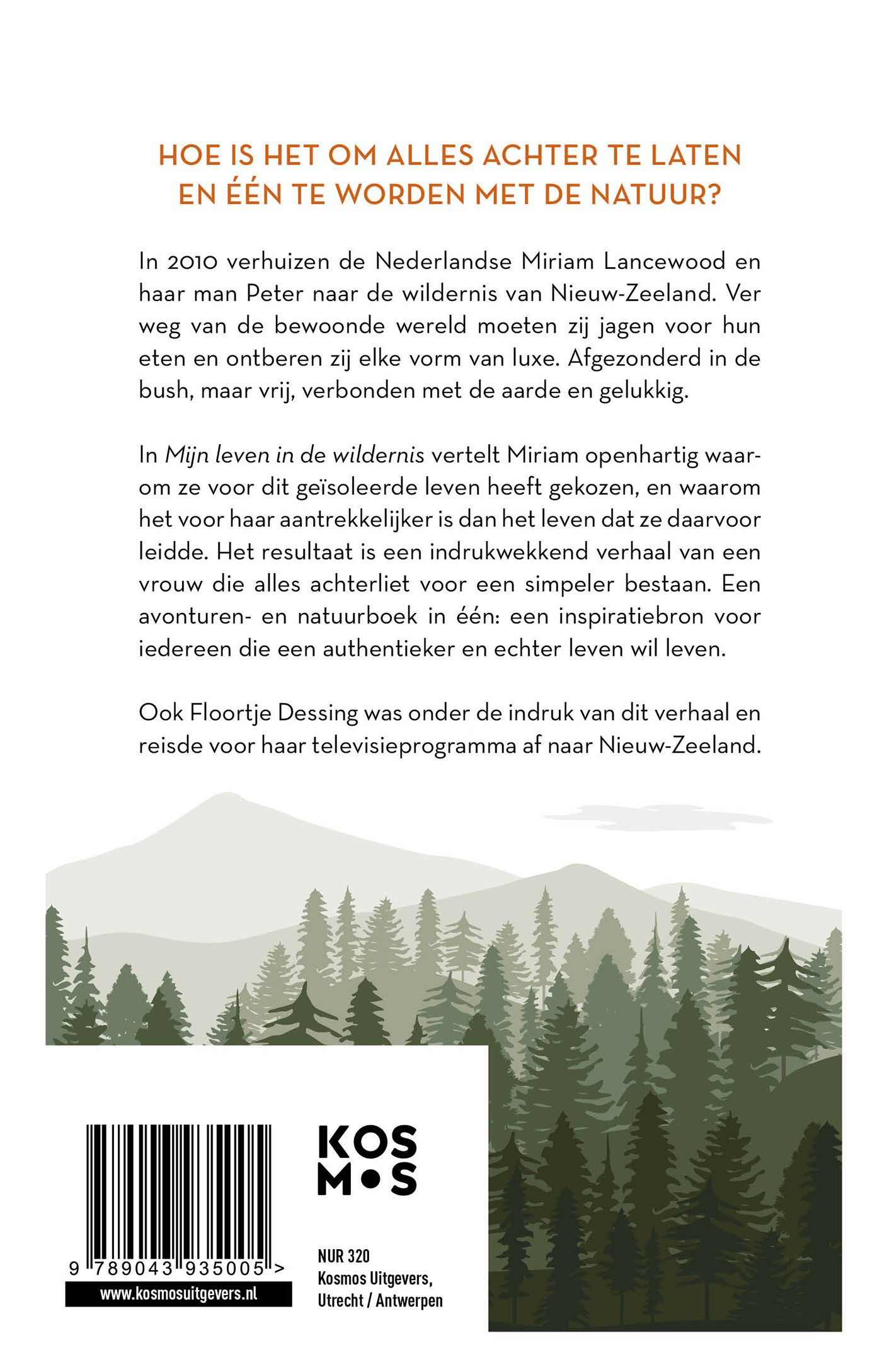 Achterkant van Mijn leven in de wildernis