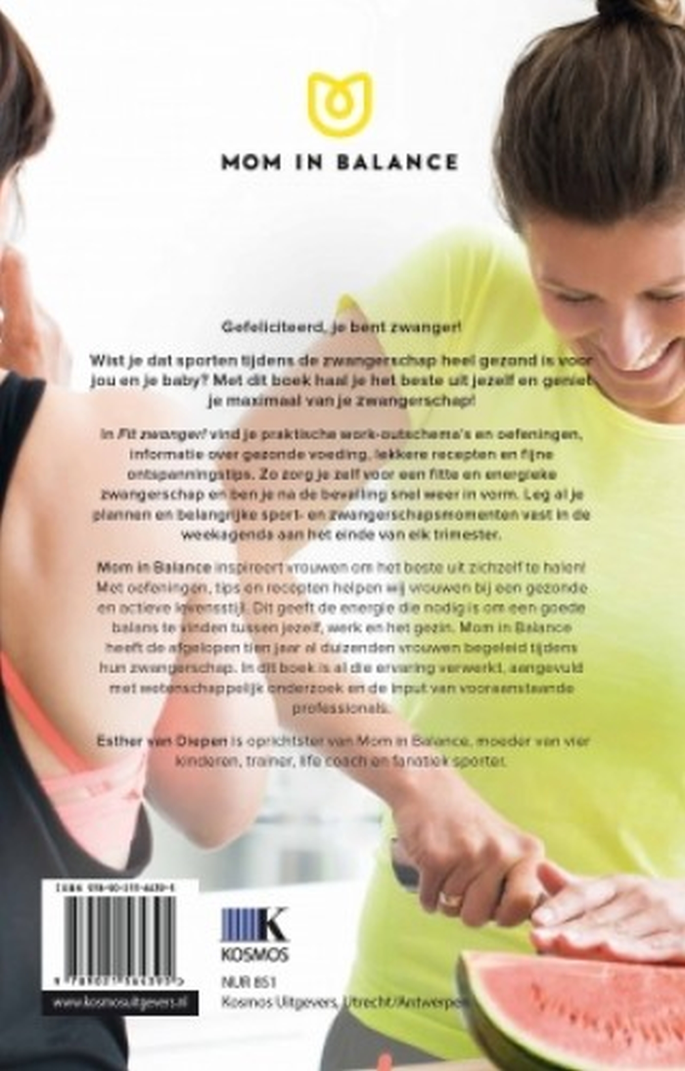 Achterkant van Fit zwanger