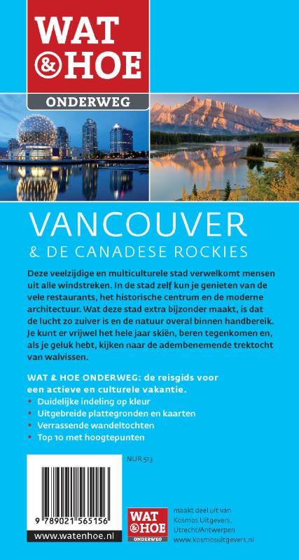 Achterkant van Vancouver en de Canadese rockies