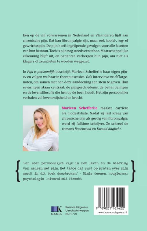 Achterkant van Pijn is persoonlijk