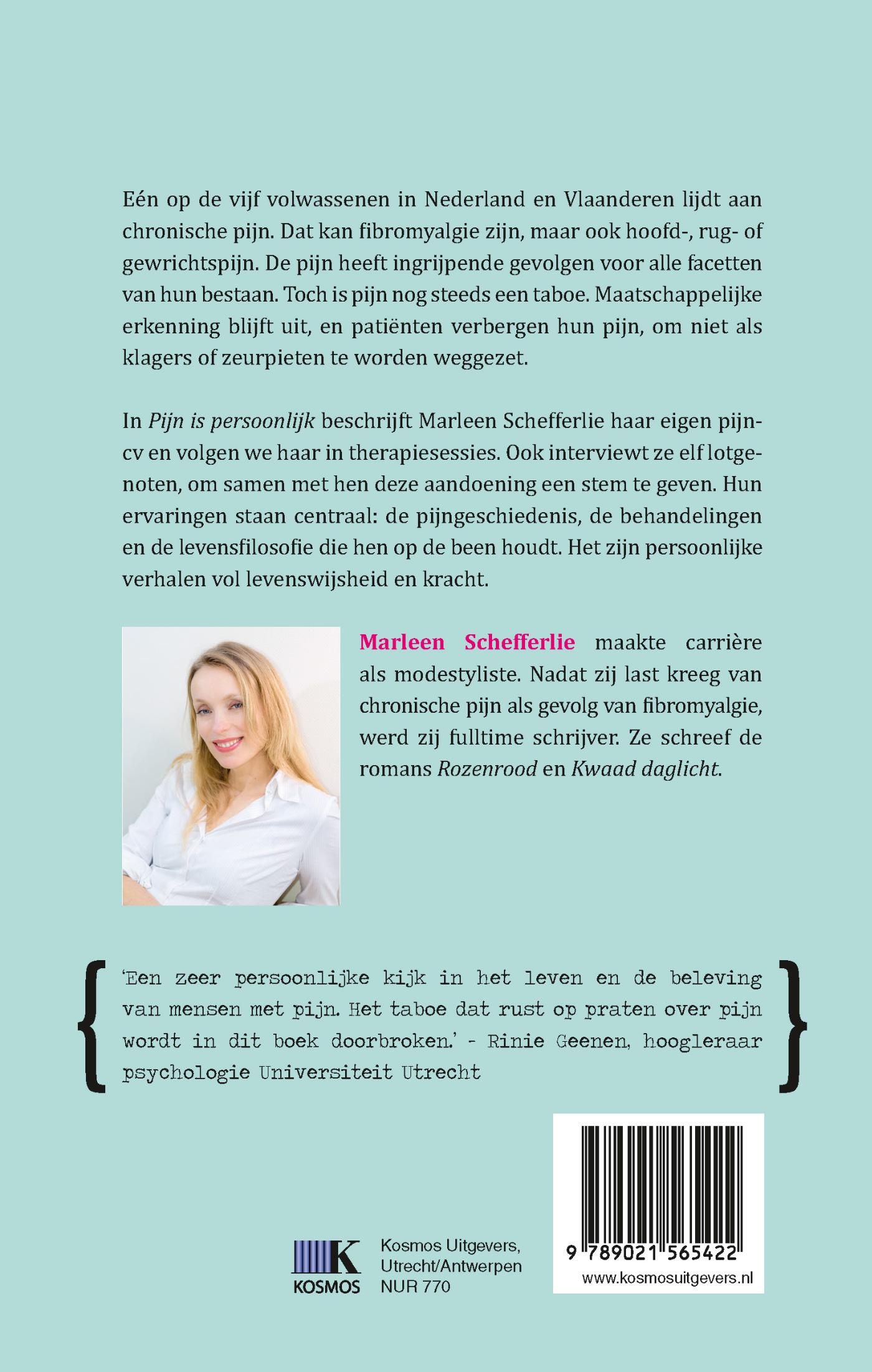 Achterkant van Pijn is persoonlijk