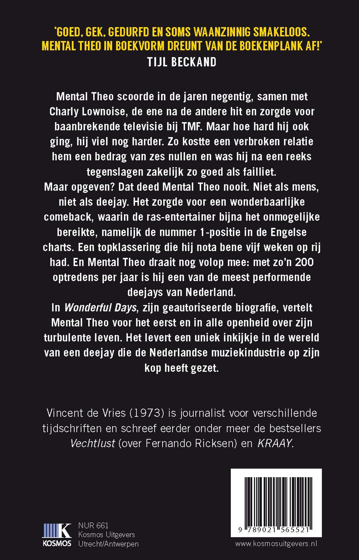 Achterkant van Wonderful days - Mental Theo