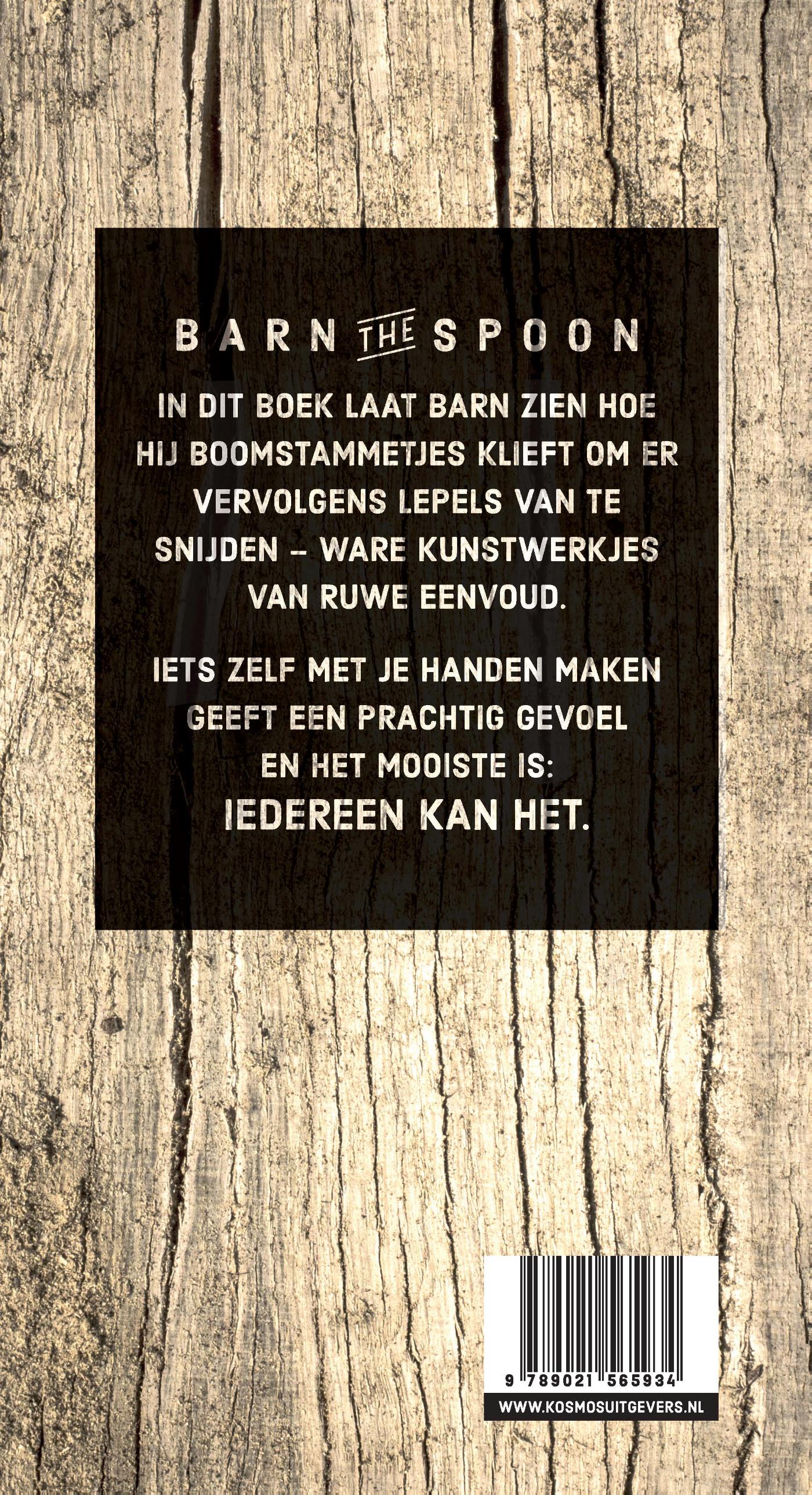 Achterkant van Man, hout, mes