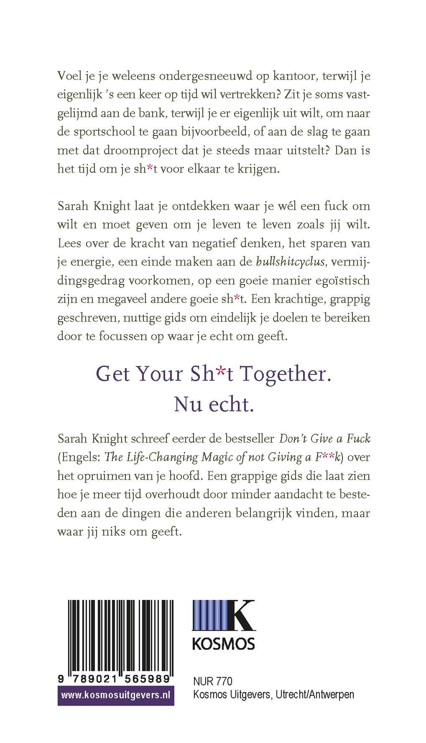 Achterkant van Get your shit together