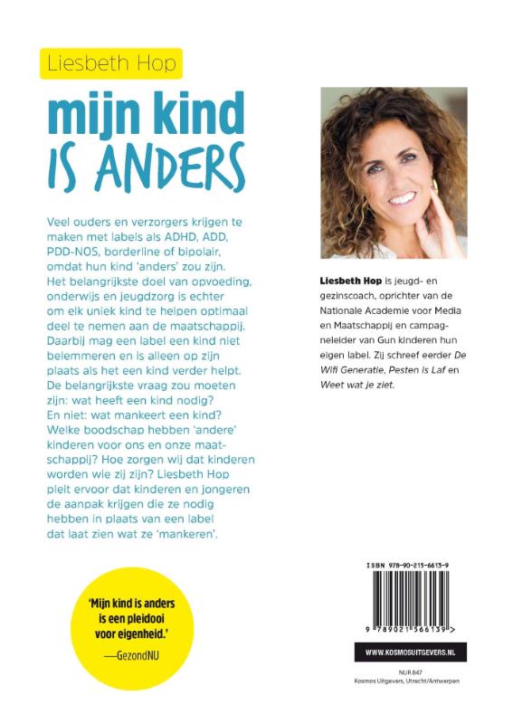 Achterkant van Mijn kind is anders
