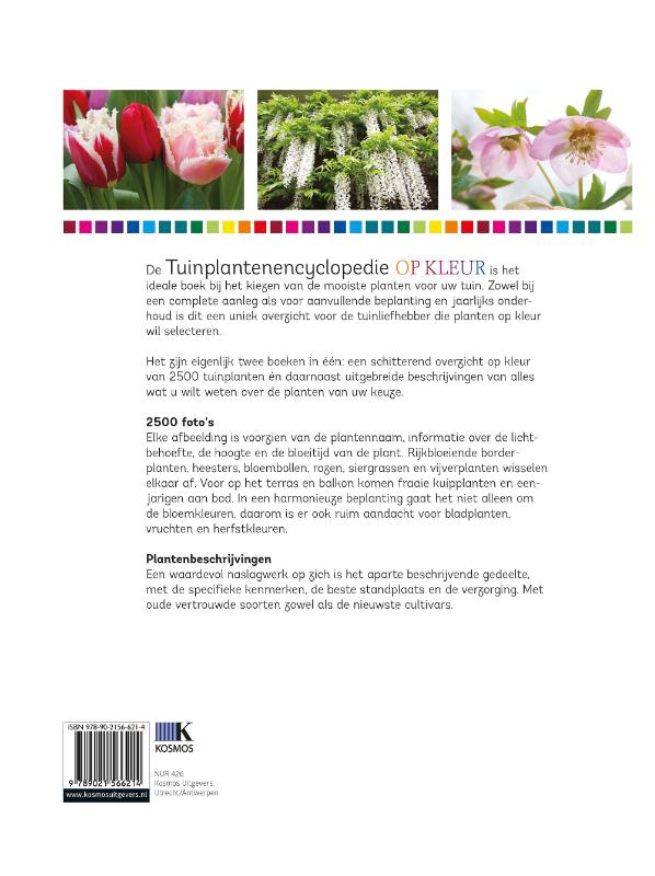 Achterkant van Tuinplantenencyclopedie op kleur