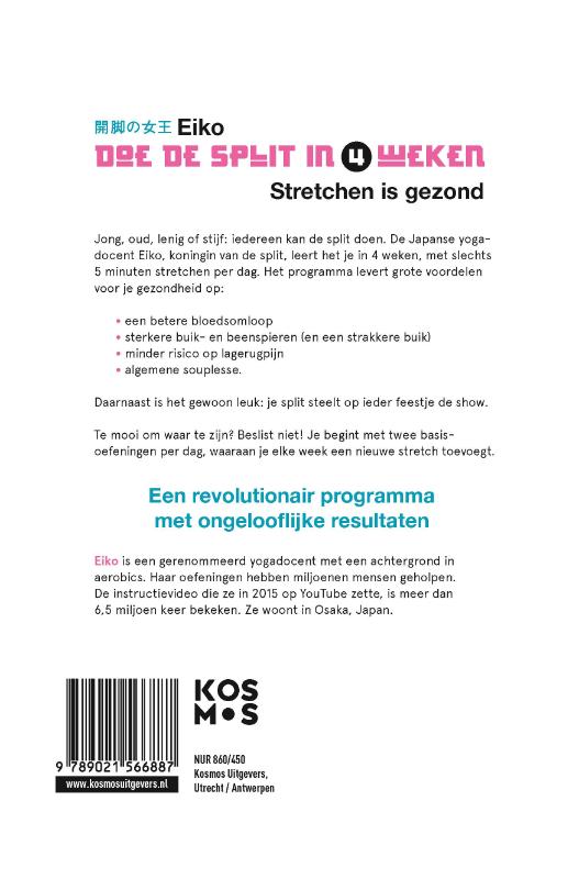 Achterkant van Doe de split in 4 weken