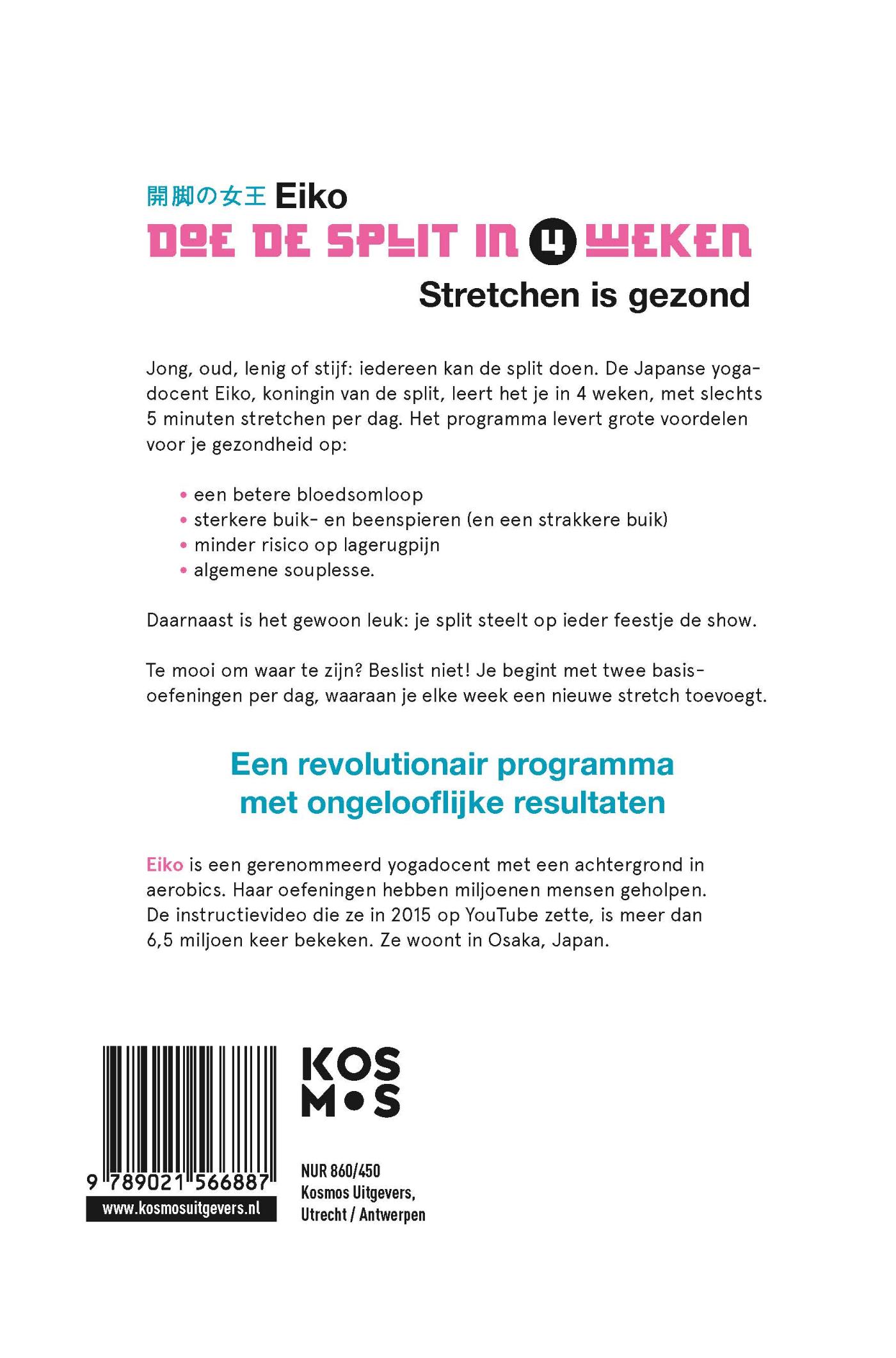 Achterkant van Doe de split in 4 weken