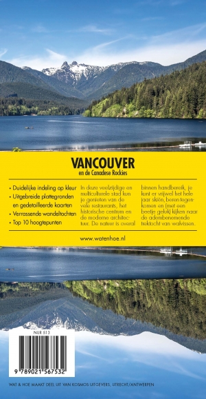 Achterkant van Vancouver en de Canadese rockies