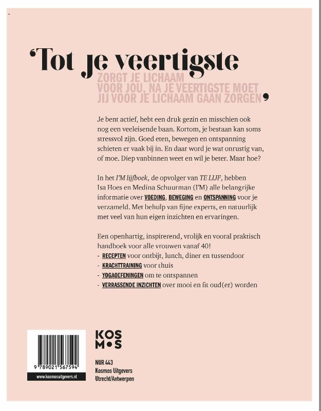 Achterkant van I'M Lijfboek