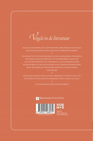 Achterkant van Vogels notebook
