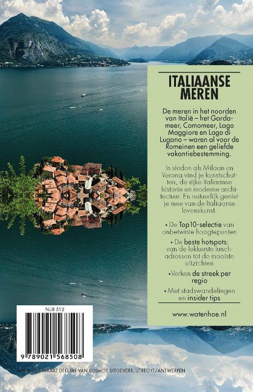 Achterkant van Italiaanse meren