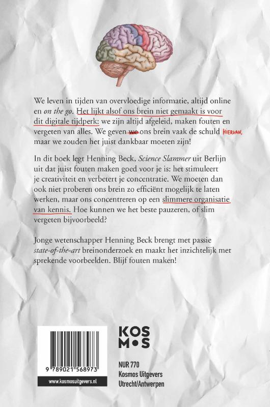 Achterkant van Fouten maken is goed voor je brein!