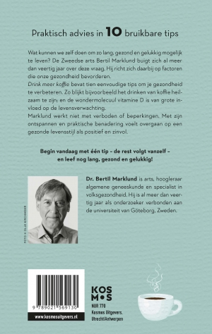 Achterkant van Drink meer koffie