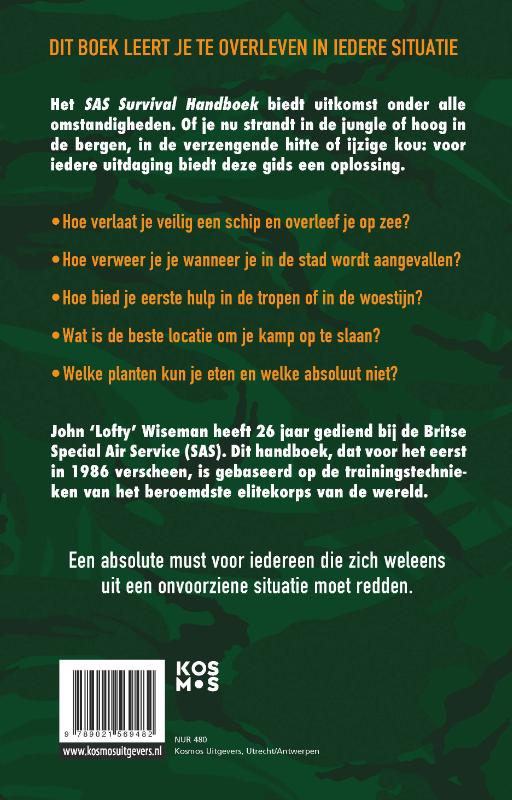 Achterkant van SAS Survival handboek