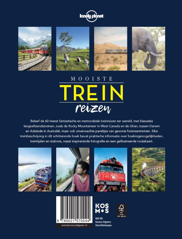 Achterkant van Lonely Planet mooiste treinreizen