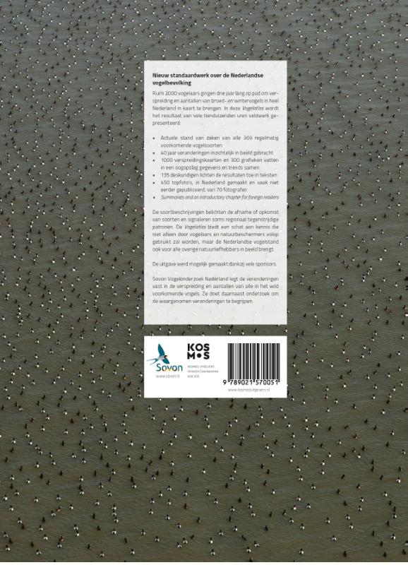 Achterkant van Vogelatlas van Nederland