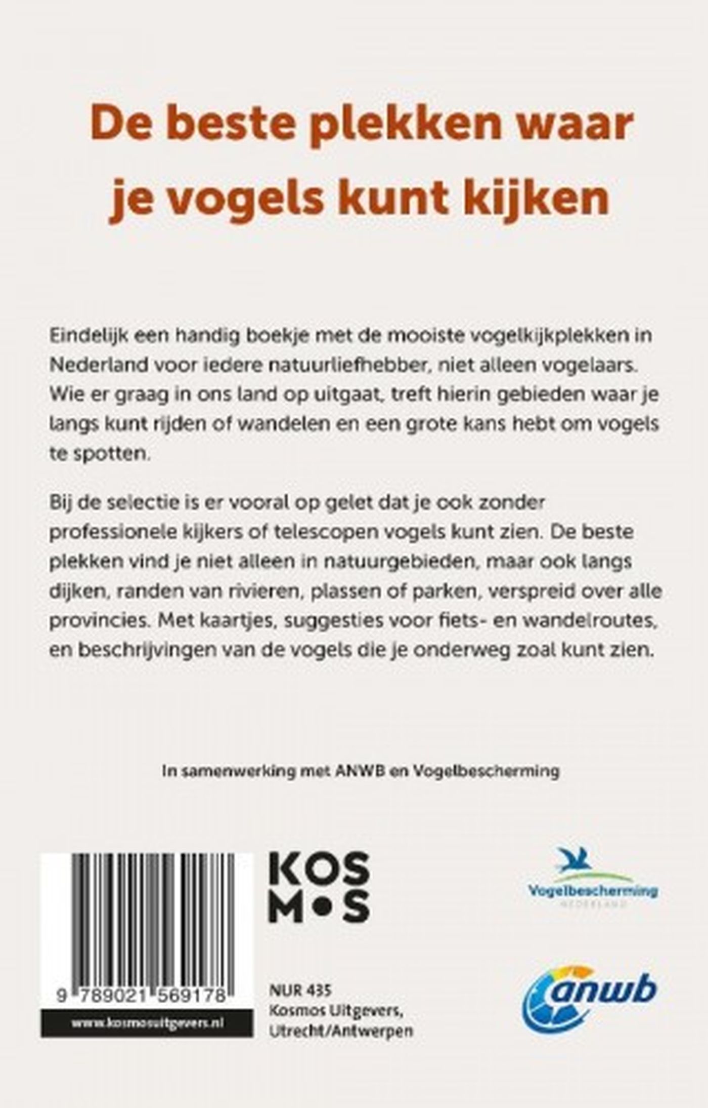 Achterkant van De 101 mooiste vogelkijkgebieden van Nederland