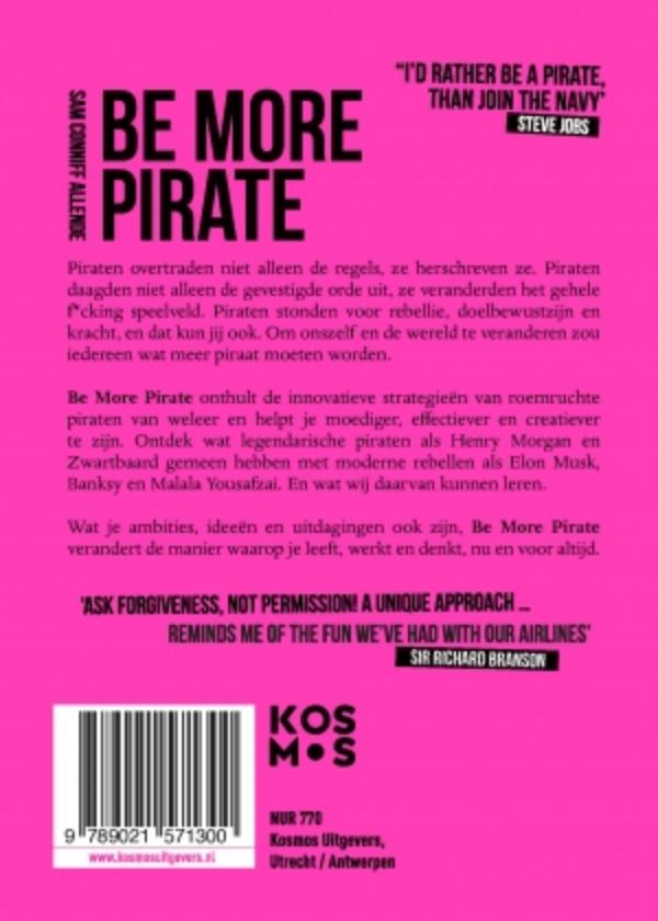 Achterkant van Be More Pirate
