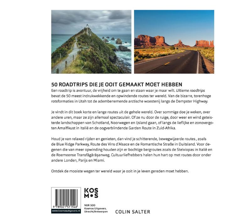 Achterkant van Ultieme roadtrips