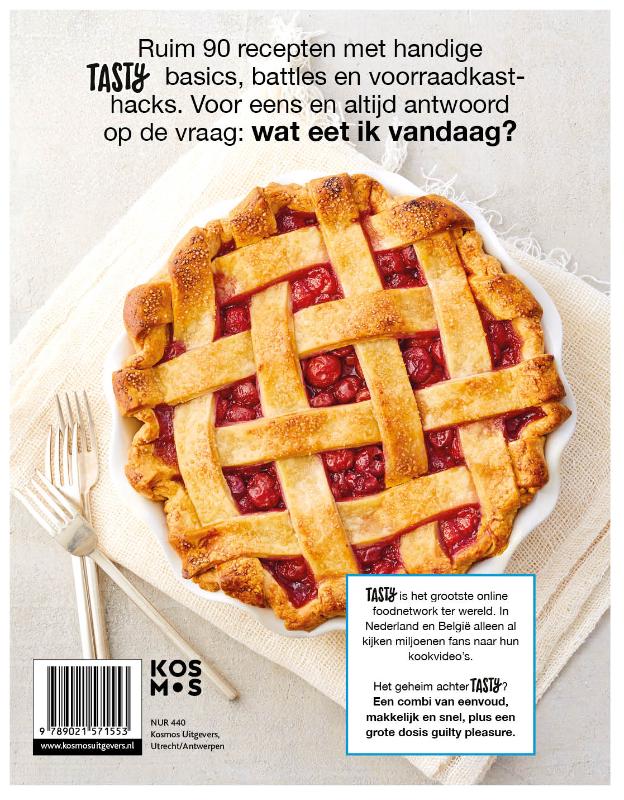 Achterkant van Tasty Kookboek