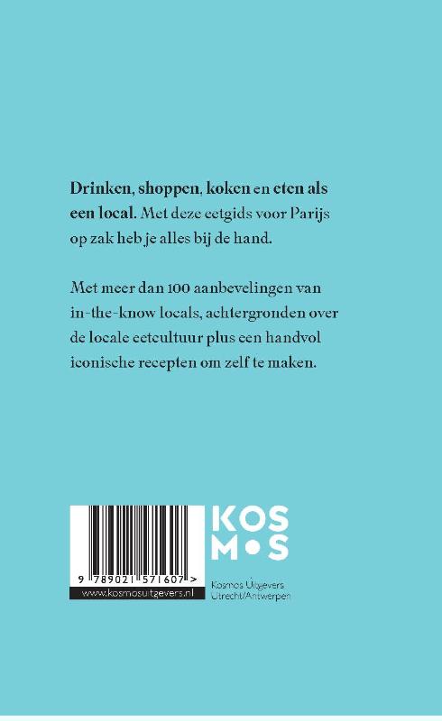 Achterkant van Eat like a local Parijs