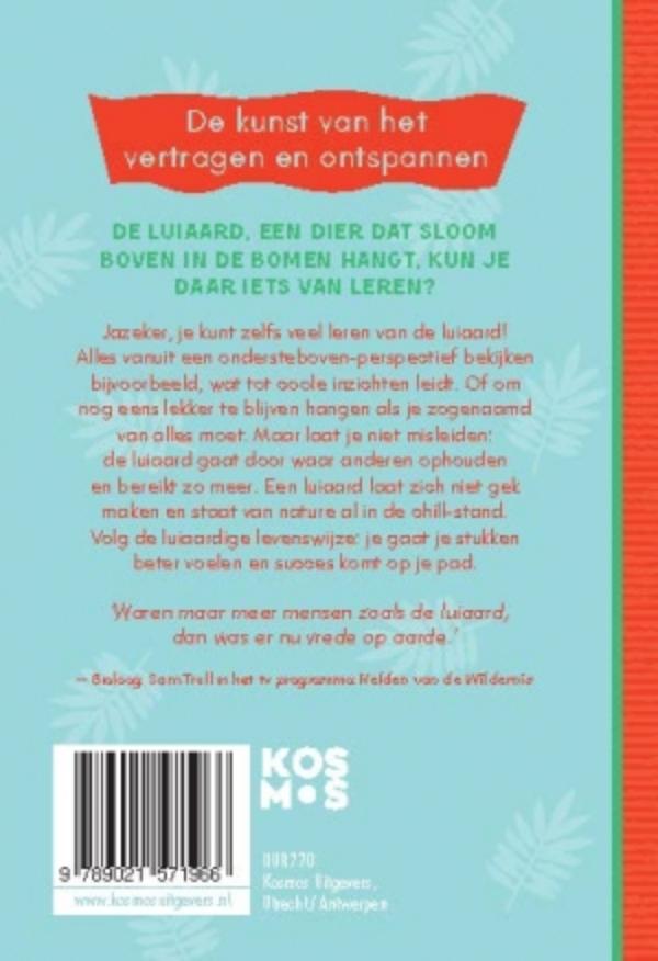Achterkant van Leef meer als een luiaard