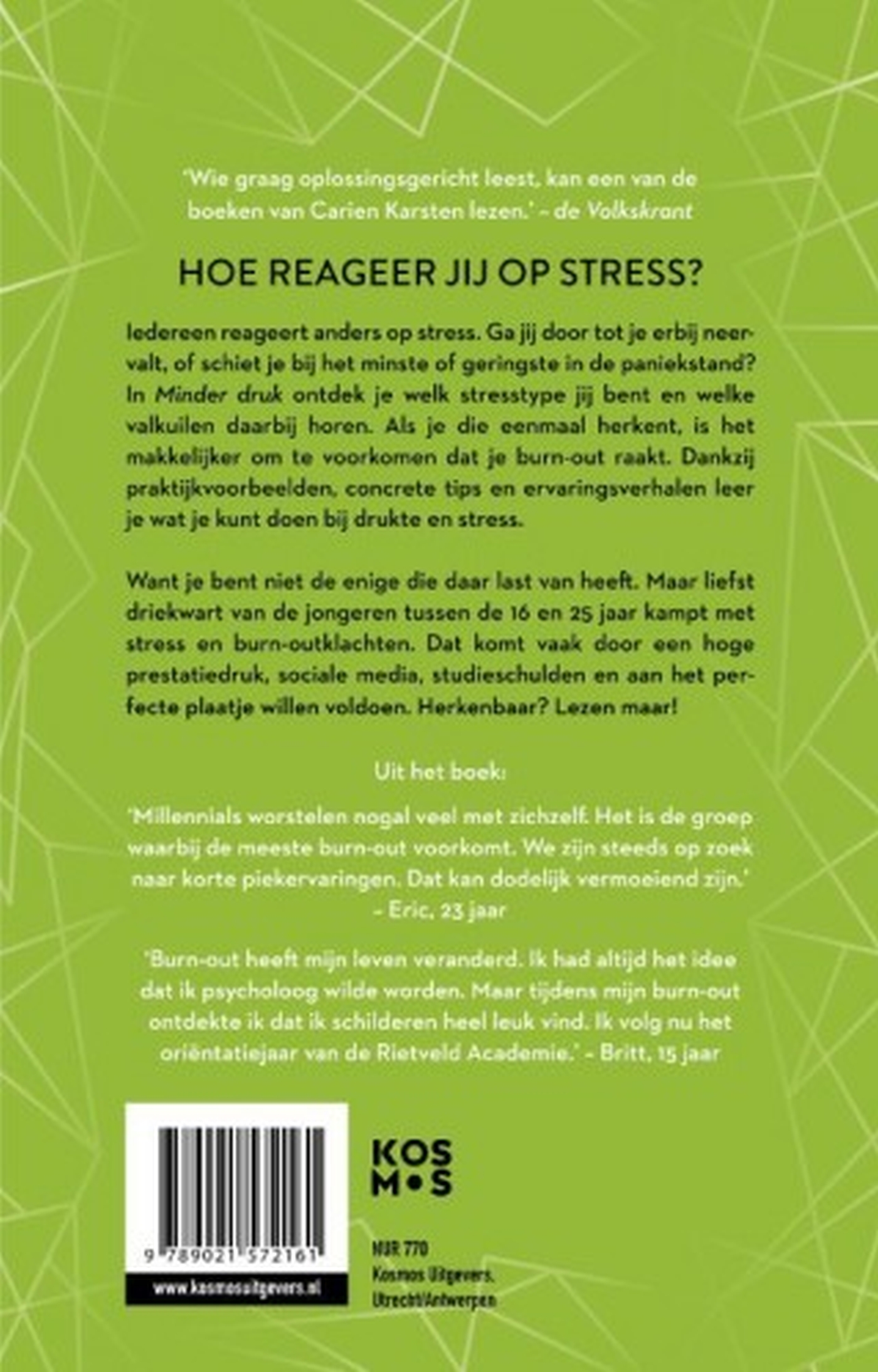 Achterkant van Minder druk