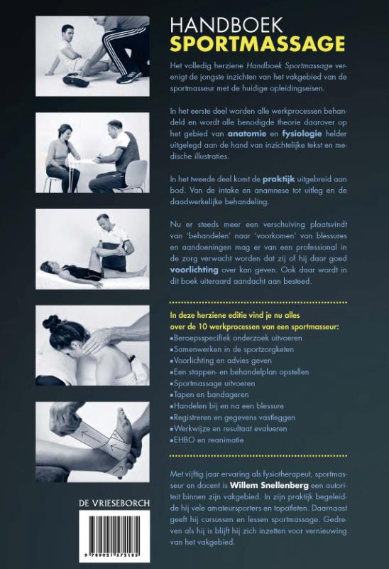 Achterkant van Handboek Sportmassage