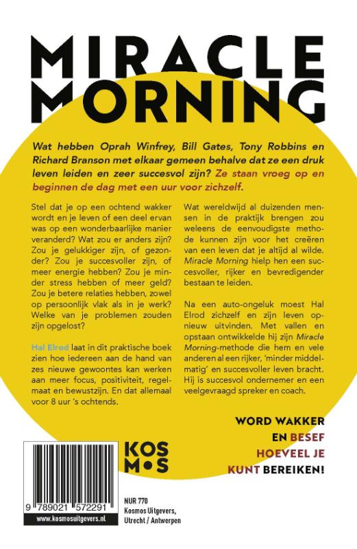 Achterkant van Miracle Morning