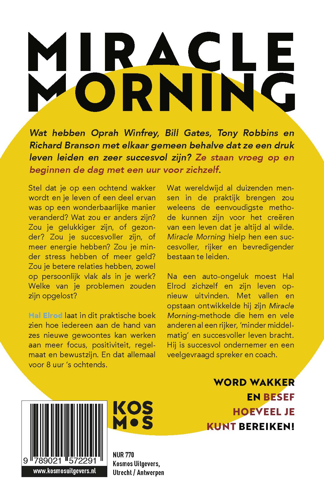 Achterkant van Miracle Morning