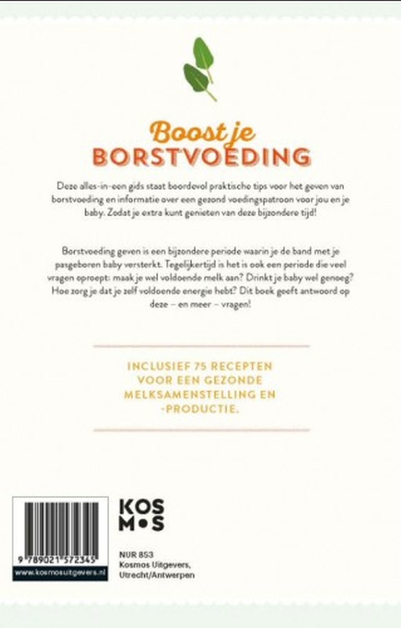 Achterkant van Boost je borstvoeding