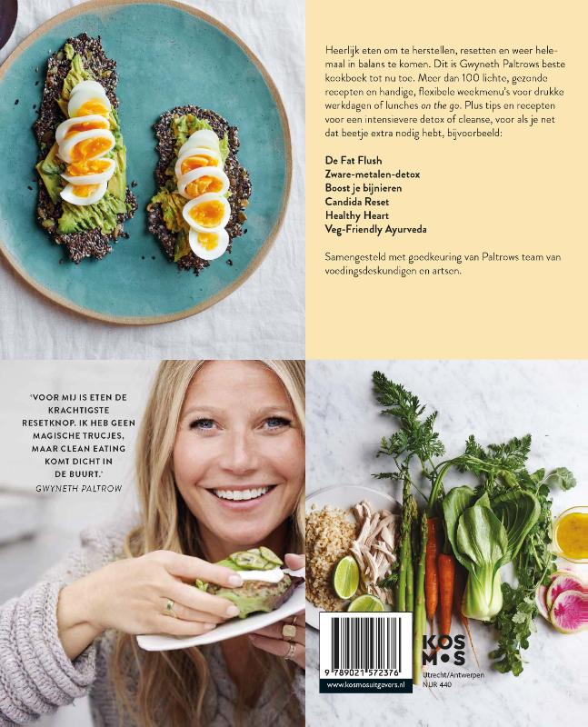 Achterkant van Eet, reset heal