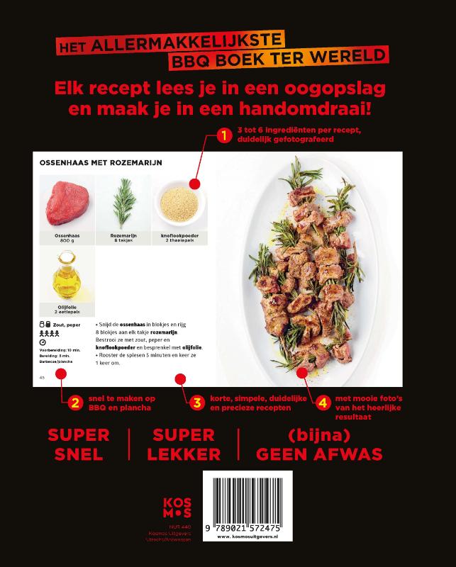Achterkant van Het allermakkelijkste BBQ boek ter wereld