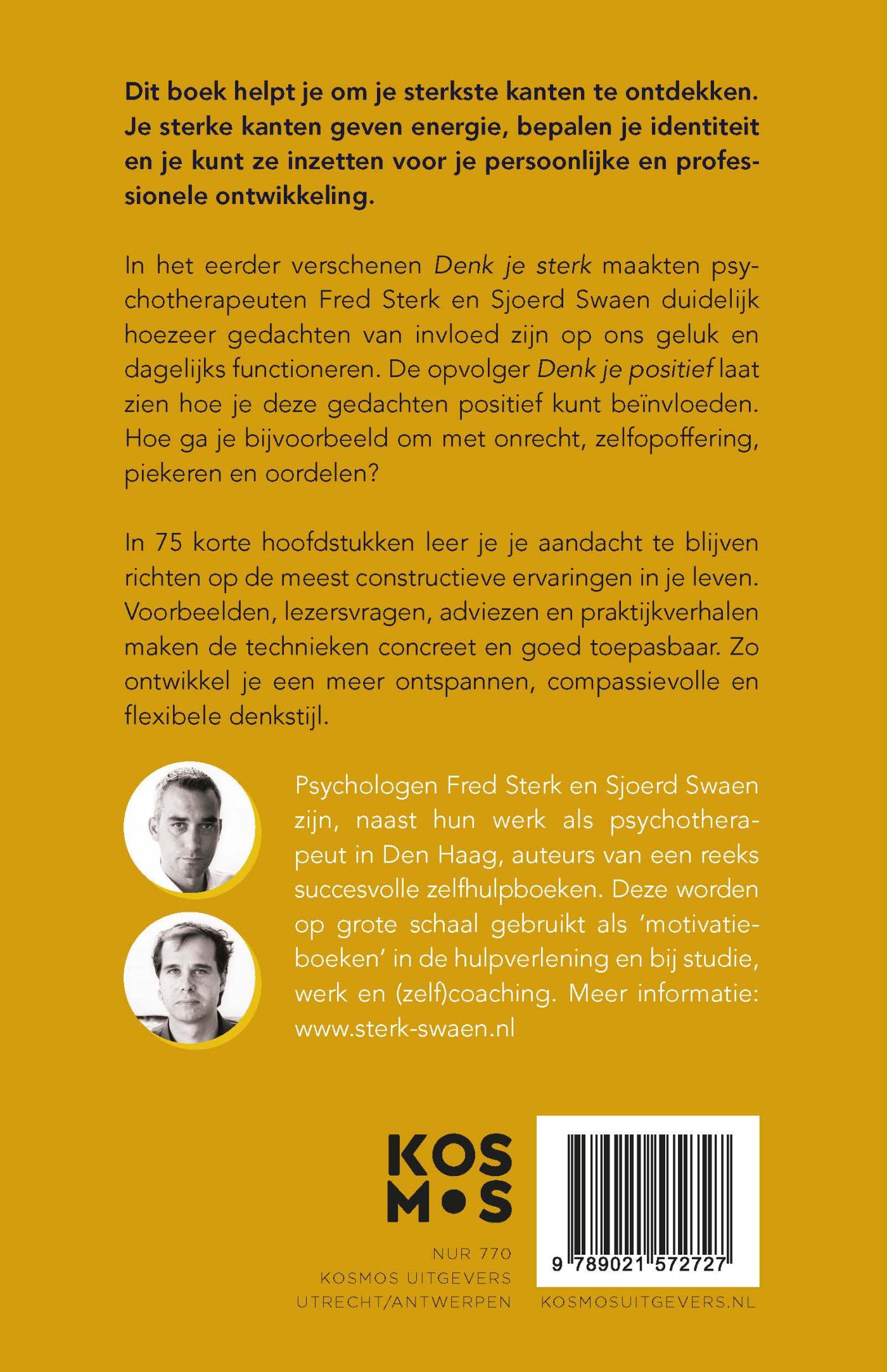 Achterkant van Denk je positief