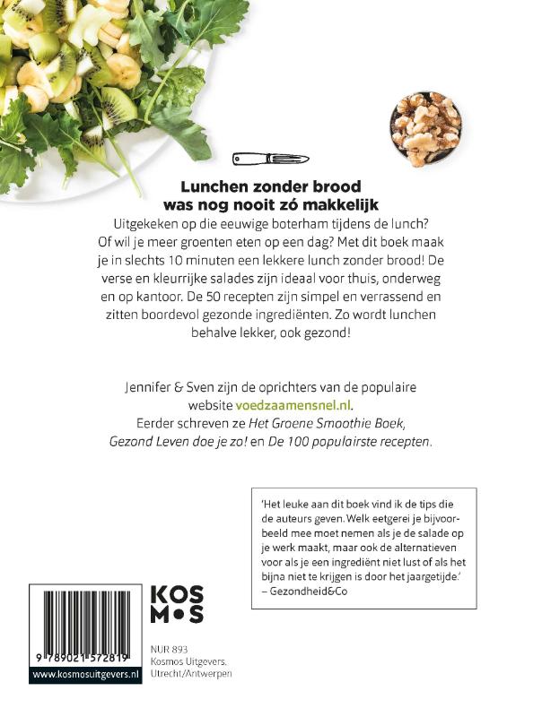 Achterkant van 50x lunchen zonder brood