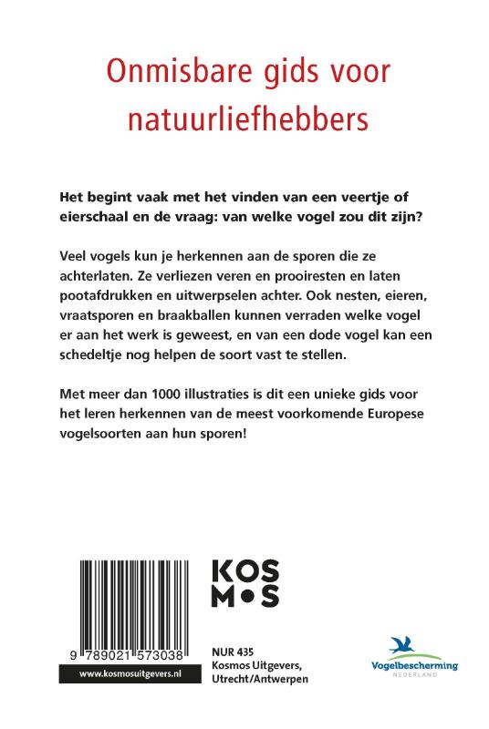 Achterkant van Vogelsporen